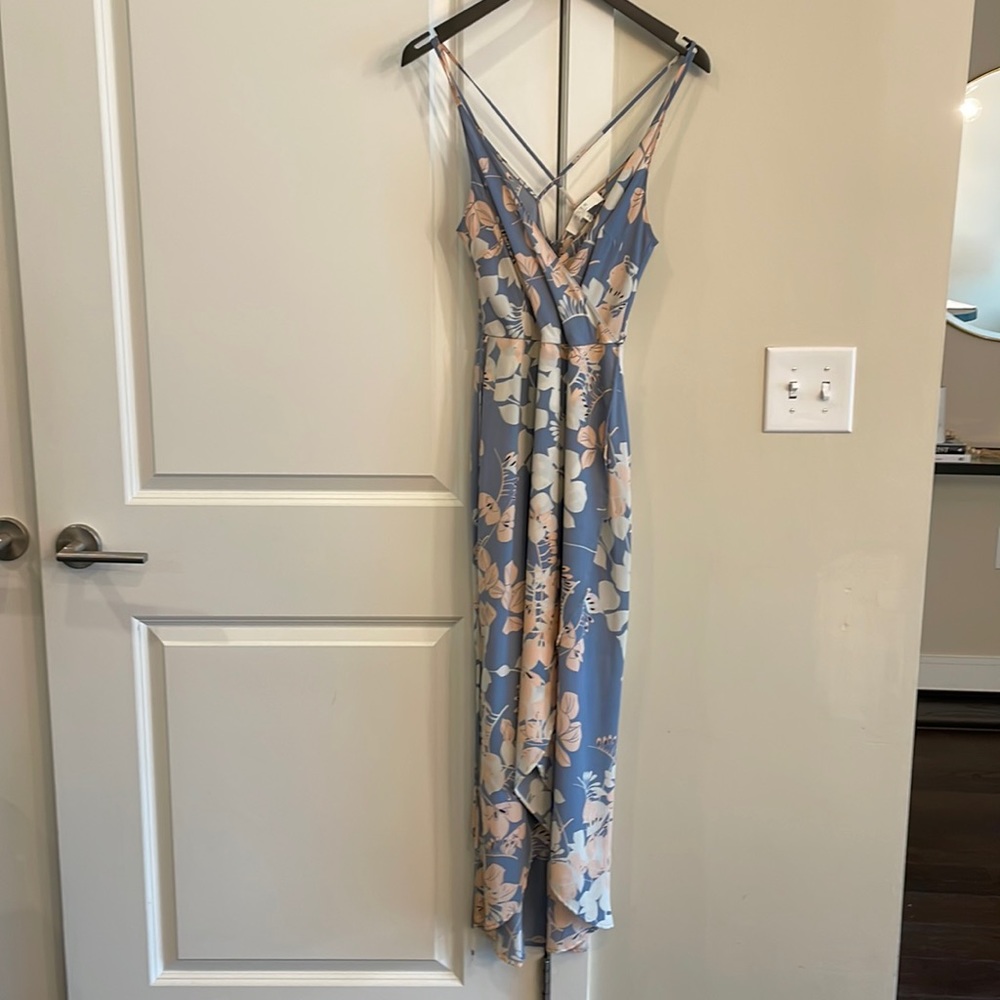 ASTR midi V-neck wrap dress